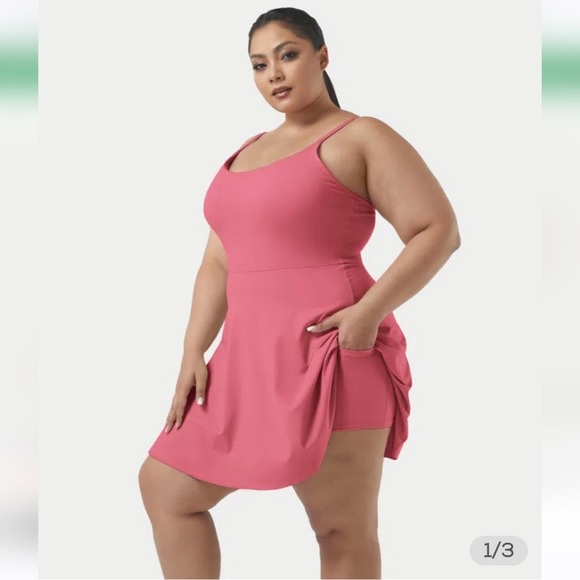 HALARA Dresses & Skirts - Halara Everyday Cloudful Fabric Plus Size Jubilee Dress Size 2X in Begonia Rouge